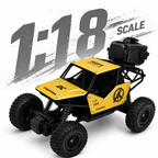 1:18 Scale RC Rock Crawler Car with 4-Wheel Suspension, Oversized Tires & Off-Road Control