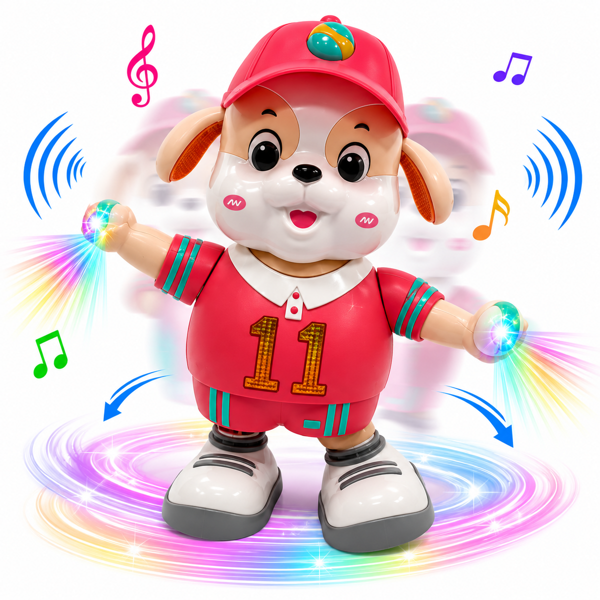 Dancing Dog Toy with Music & Colorful LED Lights | Battery Operated Walking Duck for Kids & Toddlers