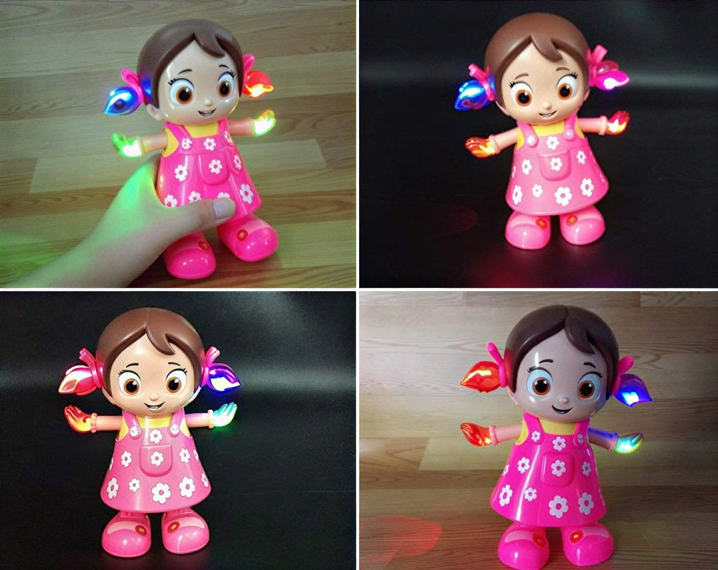 Dancing Musical Doll Toy for Kids – Walking, Singing & Flashing Lights with Bump & Go Action | Fun Interactive Gift for Boys & Girls