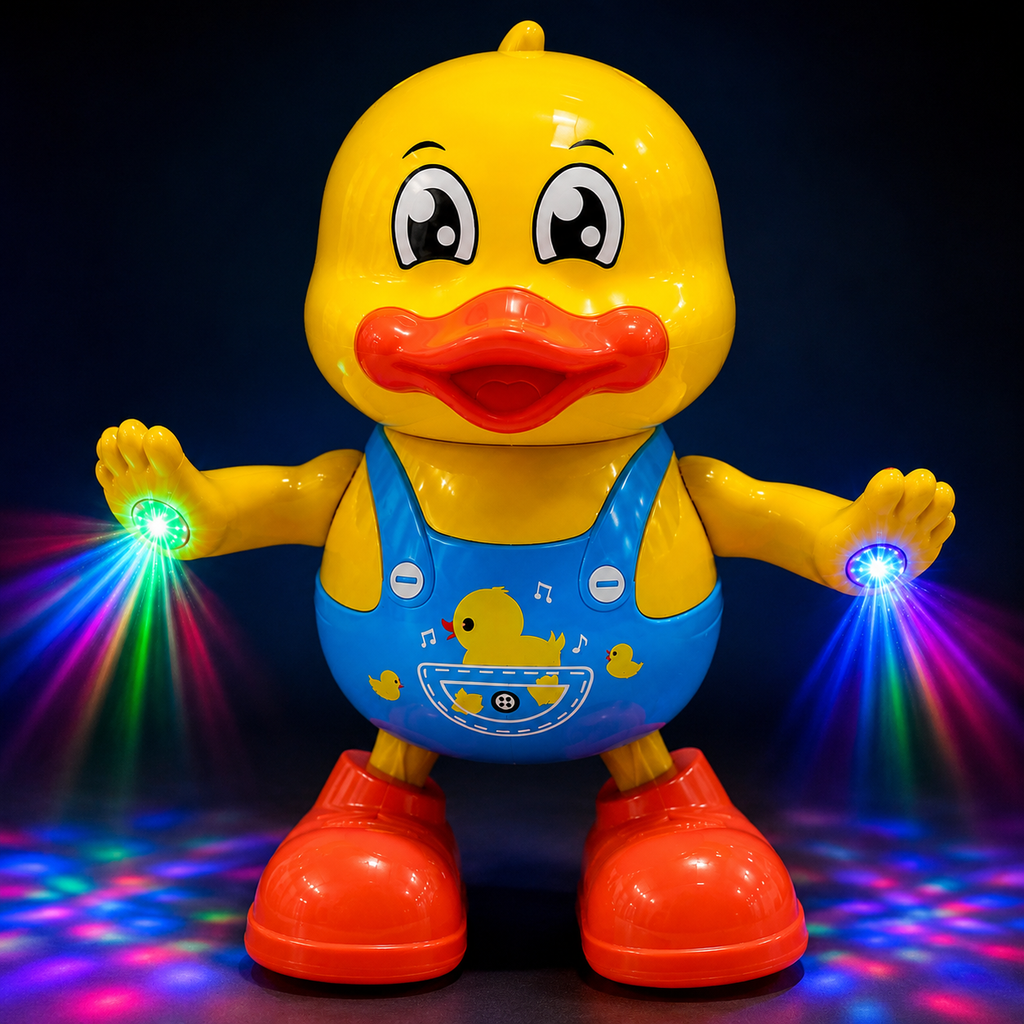 Dancing duck Toy with Music & Colorful LED Lights | Battery Operated Walking Duck for Kids & Toddlers