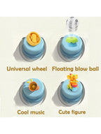 Elephant Drummer Toy with Music, Flashing Light & Ball Air Blowing Action, Drum Beating Fun Toy for Kids Boys & Girls