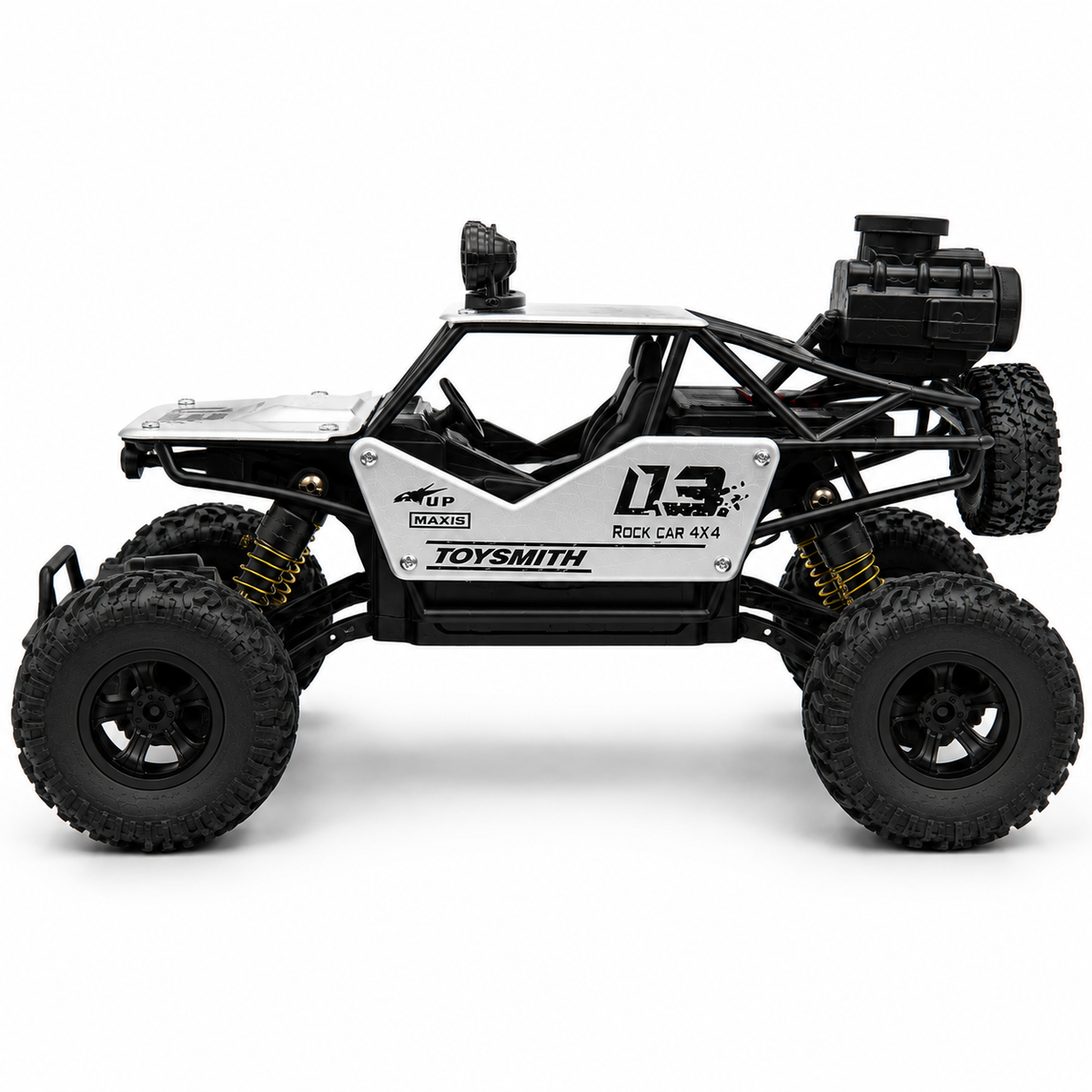 1:12 Scale RC Rock Crawler 4x4 Off-Road Car with Shock Absorbers, LED Lights & Smoke Effect, Type-C Rechargeable