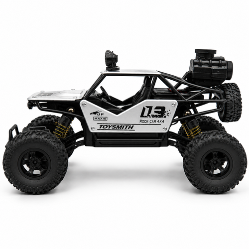 1:12 Scale RC Rock Crawler 4x4 Off-Road Car with Shock Absorbers, LED Lights & Smoke Effect, Type-C Rechargeable
