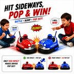 Kids 2 Player RC Bumper Car Battle Game with Driver Pop-Out Action, 2.4GHz Remote Control, Rechargeable Toy Cars for Boys & Girls