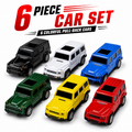 6 Pcs Pull Back Toy Cars Set for Kids – No Battery Push & Go Mini Cars