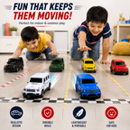 6 Pcs Pull Back Toy Cars Set for Kids – No Battery Push & Go Mini Cars