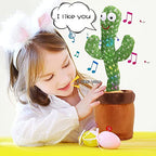 Mimicry Toy Cactus with Lights and Music - Repeat and Record Whatever You say, Wiggles with Music - Interactive Rechargeable