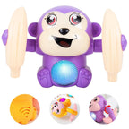 Voice Control Banana Dancing Monkey Toy | Spinning, Rolling and Tumbling Toy for Kids with Bright LED Lights & Sound Effects