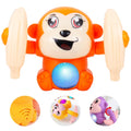 Voice Control Banana Dancing Monkey Toy | Spinning, Rolling and Tumbling Toy for Kids with Bright LED Lights & Sound Effects