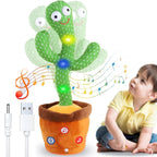Mimicry Toy Cactus with Lights and Music - Repeat and Record Whatever You say, Wiggles with Music - Interactive Rechargeable