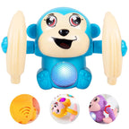 Voice Control Banana Dancing Monkey Toy | Spinning, Rolling and Tumbling Toy for Kids with Bright LED Lights & Sound Effects