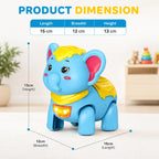 Musical Crawling Elephant Toy for Kids with Light & Sound