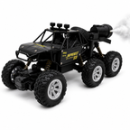 6WD RC Off-Road Rock Crawler with Mist Spray, Remote Control, Rechargeable Battery & USB Charging – Rugged All-Terrain Toy Car for Kids