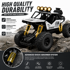 1:12 Scale RC Rock Crawler 4x4 Off-Road Car with Shock Absorbers, LED Lights & Smoke Effect, Type-C Rechargeable