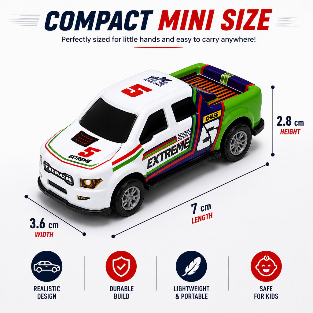 12 Pcs Mini Push Back Racing Cars Set for Kids, Colorful Pickup Toy Cars