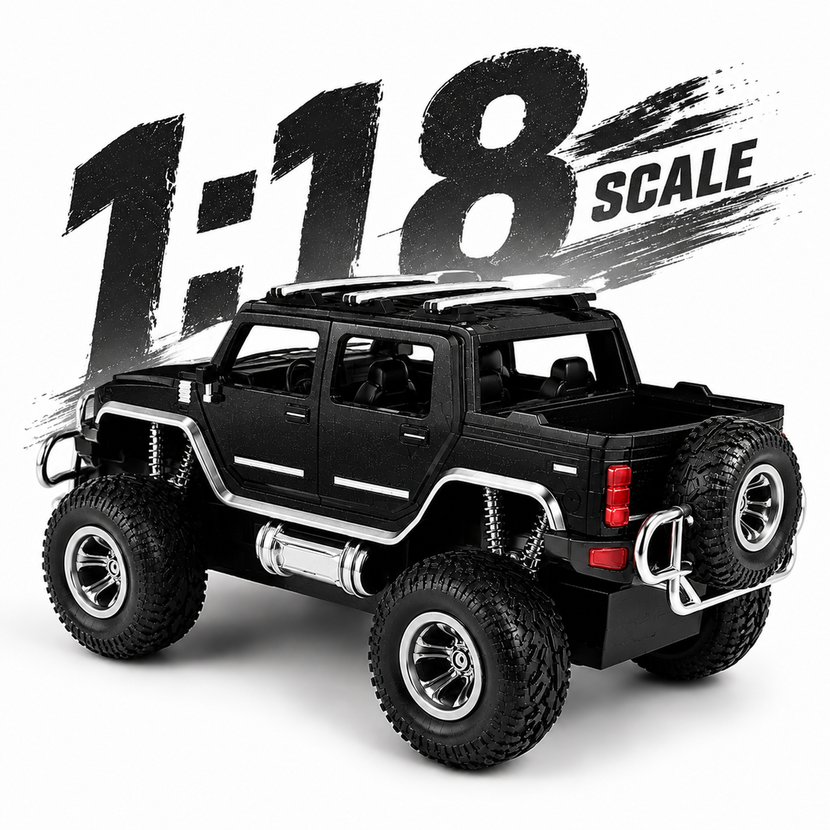 Hummer 4x4 SUV RC Car with Mobile App & Remote Control, 1:18 Scale Rechargeable Off-Road Toy Car with Type-C Charging, LED Lights & Rugged Design