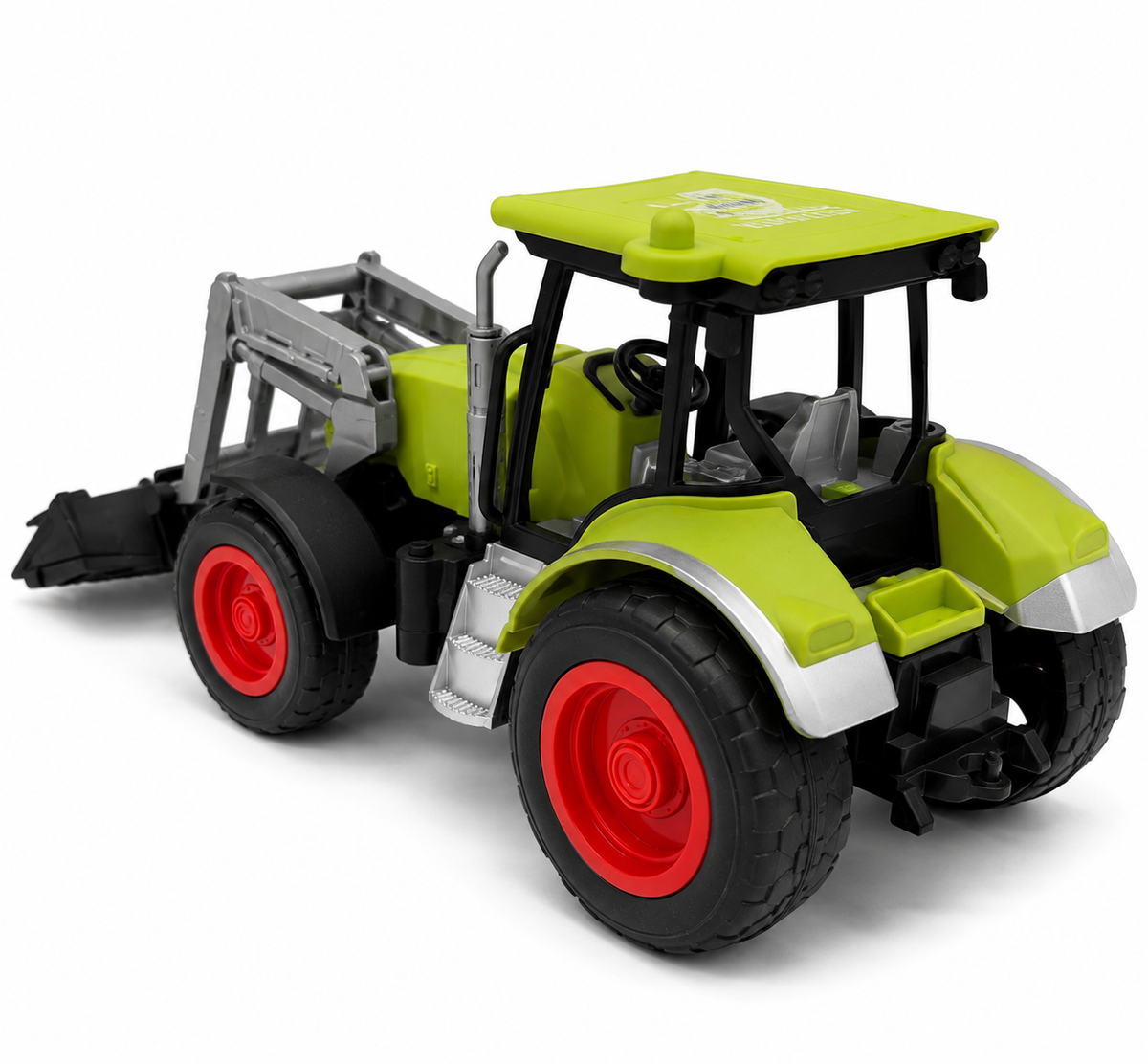 RC Farm Tractor Toy with Remote Control, 4-Way Movement & Manual Front Attachment, Rechargeable 4×AAA Battery Included, Kids Toy