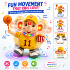 Dancing Elephant Toy with Music & Colorful LED Lights | Battery Operated Walking Duck for Kids & Toddlers