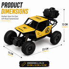 1:18 Scale RC Rock Crawler Car with 4-Wheel Suspension, Oversized Tires & Off-Road Control