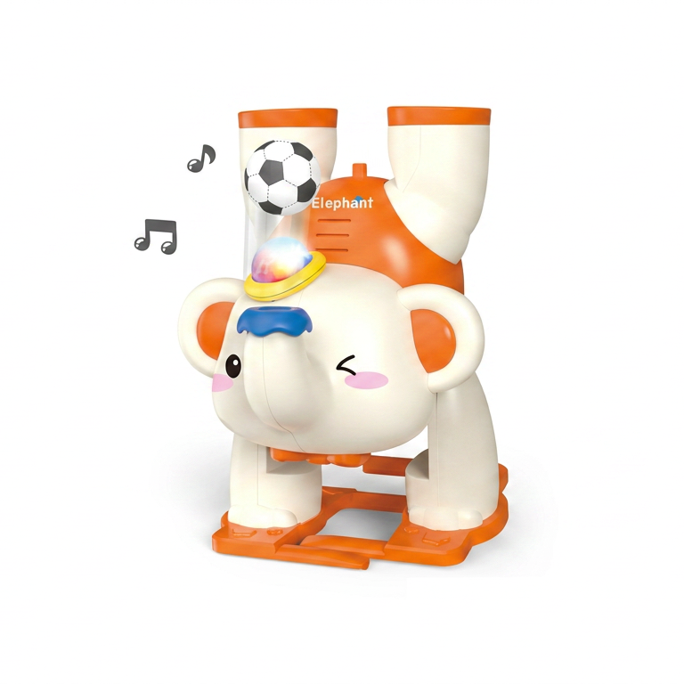 Elephant Toy with Blowing Ball, Light & Sound, Battery Operated, Colorful Lights, Fun Sound Effects, Ages 3+