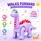 Musical Walking Dinosaur Toy for Kids – Battery Operated Electric Dinosaur with Lights| Sound & Movement