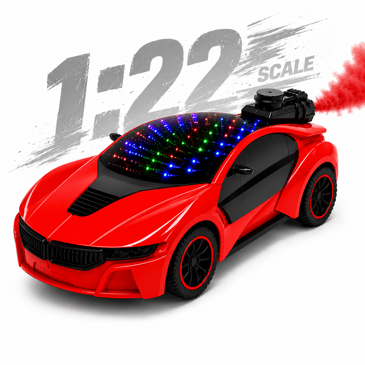 RC Racing Car Toy with 3D Lighting Feature | 3D Lights Famous Remote Control Car Toy for Kids