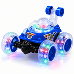 360° RC Stunt Car with LED Glowing Wheels, USB Type-C Rechargeable, Music & Double-Sided Driving Remote Control Toy for Boys & Girls Age 3+