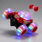 360° RC Stunt Car with LED Glowing Wheels, USB Type-C Rechargeable, Music & Double-Sided Driving Remote Control Toy for Boys & Girls Age 3+