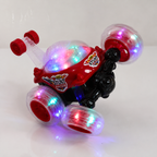 360° RC Stunt Car with LED Glowing Wheels, USB Type-C Rechargeable, Music & Double-Sided Driving Remote Control Toy for Boys & Girls Age 3+