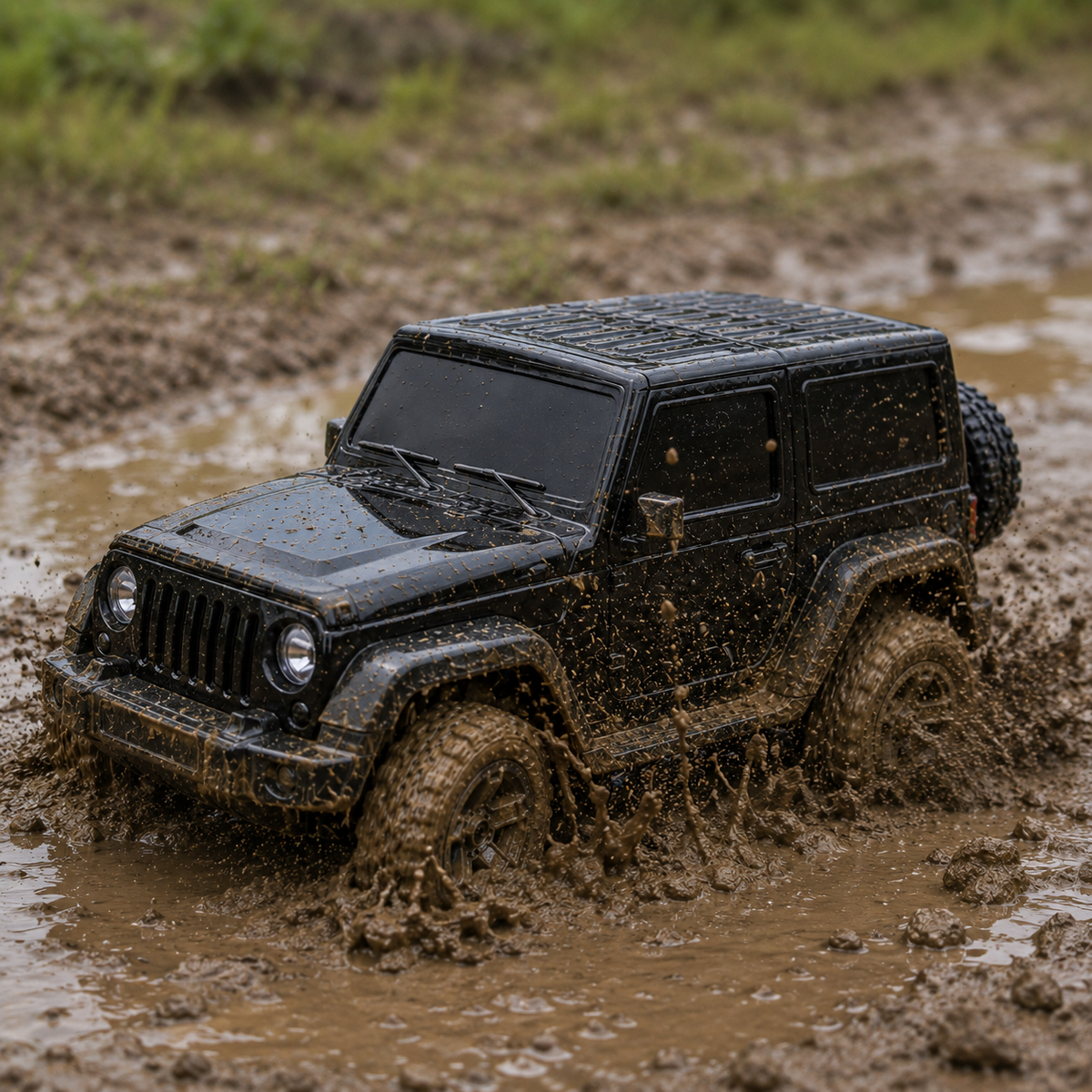 RC Thar ( Gaddii 1.0 Standard Version ) Toy Car with LED Headlights & USB Charging | , Forward & Backward, Ages 4+ Years, Rechargeable Battery, Full Function Remote