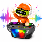 DJ Dancing Musical Robot Toys for Kids | Rock Bump & Go Action with Sound Music LED Light Battery Operated Baby Toys for Toddlers | Birthday Gift for Kids Children Boys & Girls