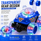360° RC Stunt Car with LED Glowing Wheels, USB Type-C Rechargeable, Music & Double-Sided Driving Remote Control Toy for Boys & Girls Age 3+