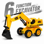 6 Function RC Excavator – Fully Functional Construction Toy with Type-C Charging