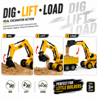 6 Function RC Excavator – Fully Functional Construction Toy with Type-C Charging