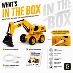 6 Function RC Excavator – Fully Functional Construction Toy with Type-C Charging