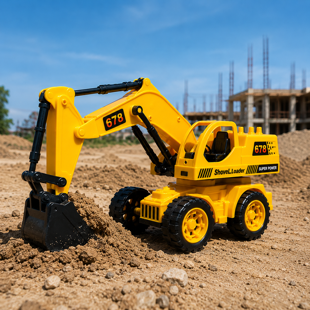 6 Function RC Excavator – Fully Functional Construction Toy with Type-C Charging