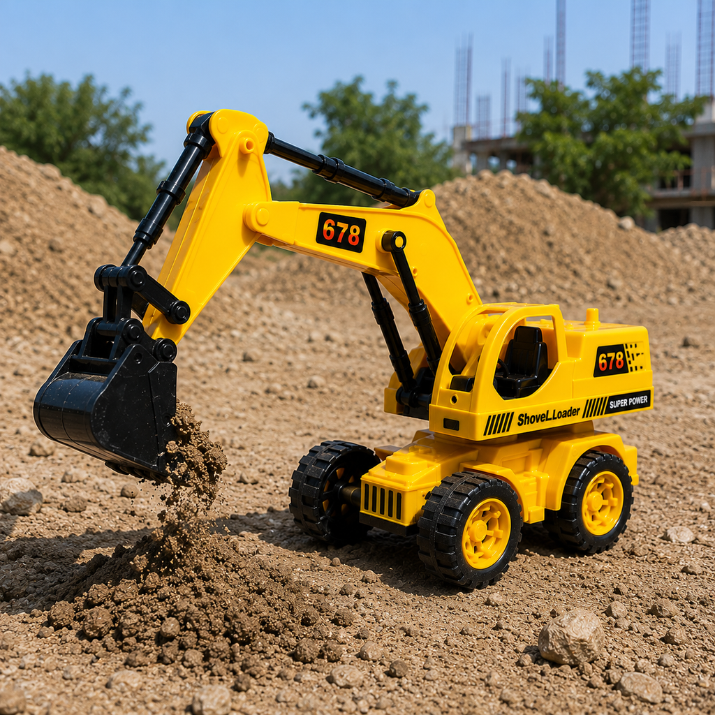 6 Function RC Excavator – Fully Functional Construction Toy with Type-C Charging