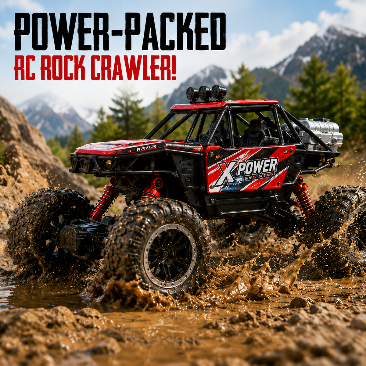 RC Rock Crawler Car 1:18 Remote Control Off Road Monster Truck with Metal Body, Shock Suspension & Big Tires for Kids 6+RC Rock Crawler Car 1:18 Remote Control Off Road Monster Truck with Metal Body, Shock Suspension, Mist Smoke & Big Tires for Kids 6+