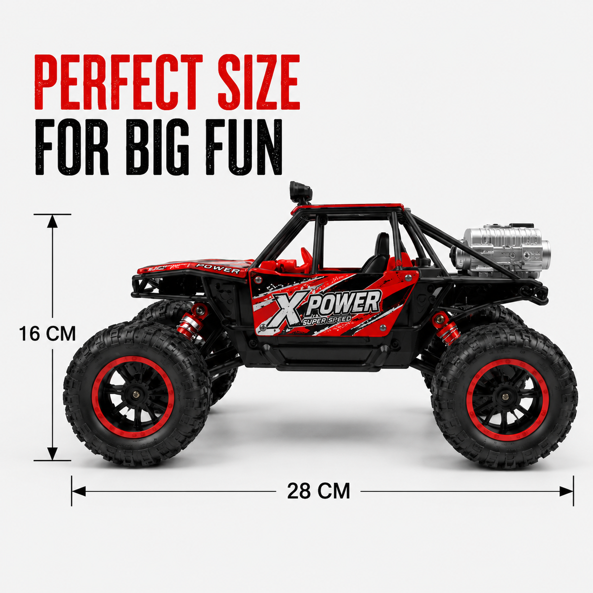 RC Rock Crawler Car 1:18 Remote Control Off Road Monster Truck with Metal Body, Shock Suspension & Big Tires for Kids 6+RC Rock Crawler Car 1:18 Remote Control Off Road Monster Truck with Metal Body, Shock Suspension, Mist Smoke & Big Tires for Kids 6+