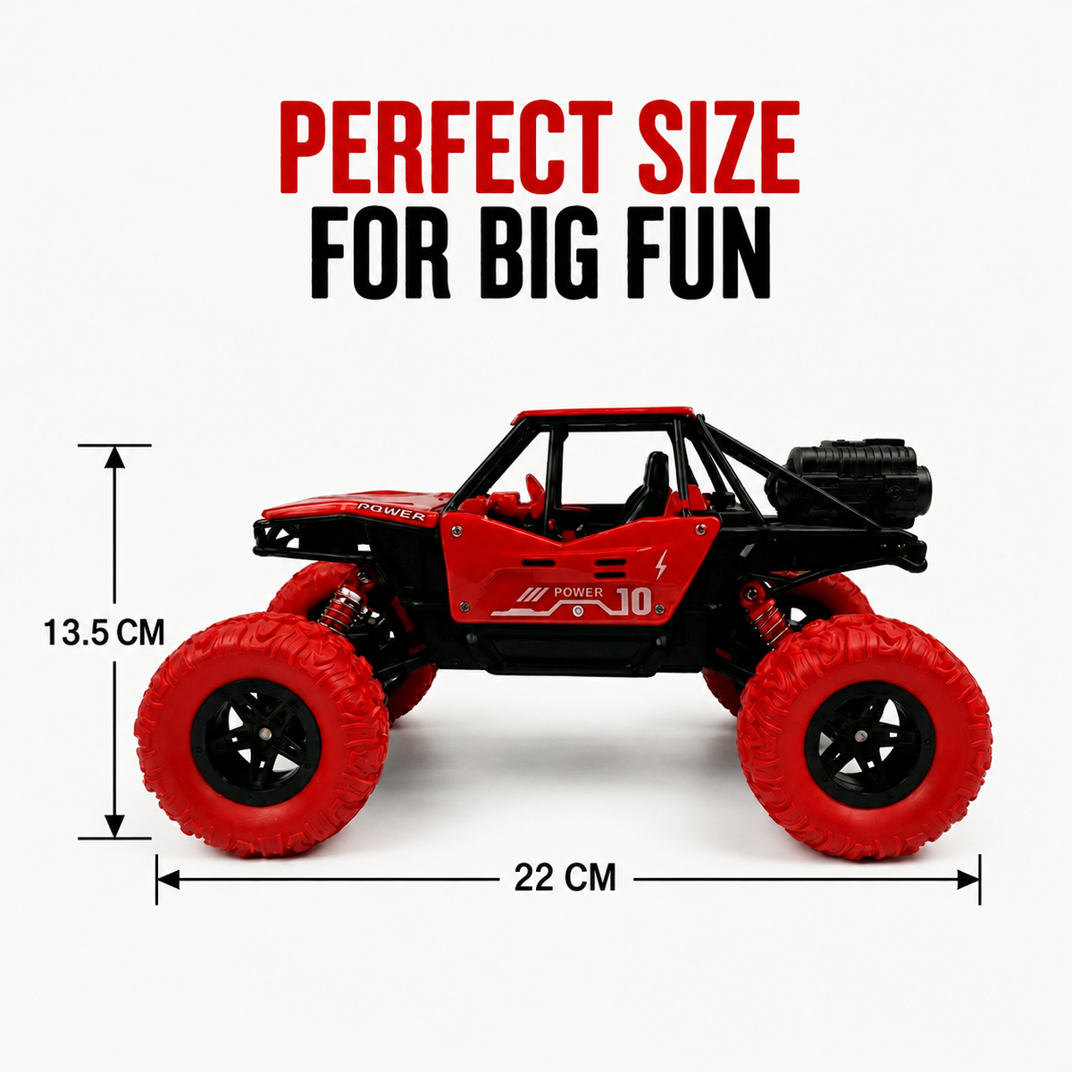 RC Monster Truck with Metal Body,  1:18 Scale model size , Shock Suspension & Big Tires for Kids 6+RC Rock Crawler Car 1:18 Remote Control Off Road Monster Truck with Metal Body, Shock Suspension, Mist Smoke & Big Tires