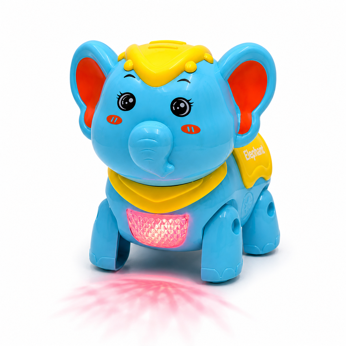 Musical Crawling Elephant Toy for Kids with Light & Sound