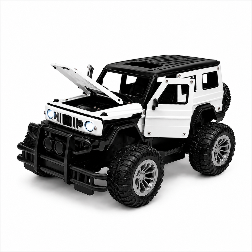 Rock Climbing Remote Control Tharr Car with Opening Doors & Hood Function, All Terrain Stunt Racing Car