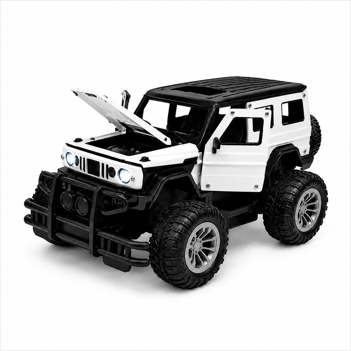 Rock Climbing Remote Control Tharr Car with Opening Doors & Hood Function, All Terrain Stunt Racing Car
