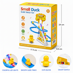 Funny Automatic Duck Chasing Race Track Game Set, Climbing Duckling Lovely Toy Escalator with Lights and Music, Cute Cartoon Ladder with 3 Ducks