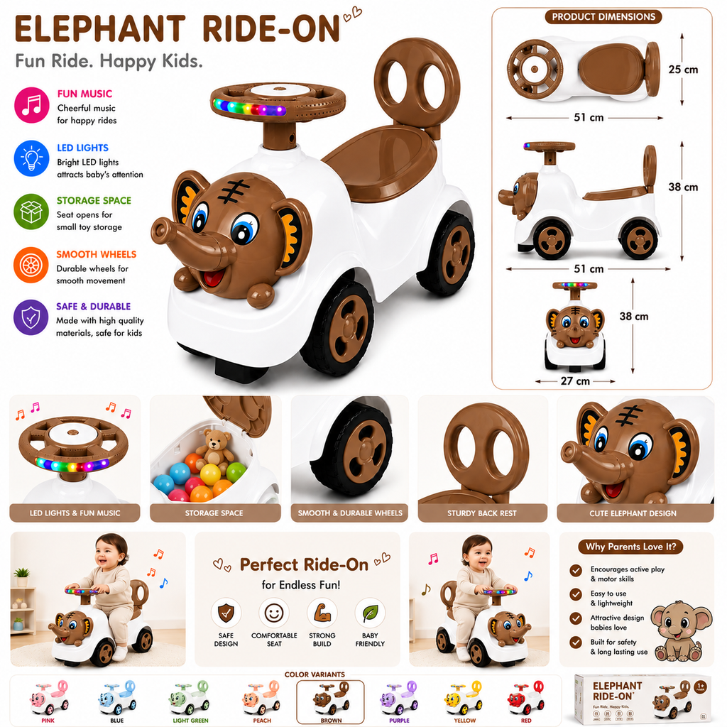 Ride-On Vehicle Baby/Kids Ride on Toys - Push Car for Children Suitable for Boys & Girls 1-3 Years