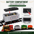 Real Smoke Steam Train Engine Toy Set with Musical Sound, LED Lights & Railway Track for Boys and Girls