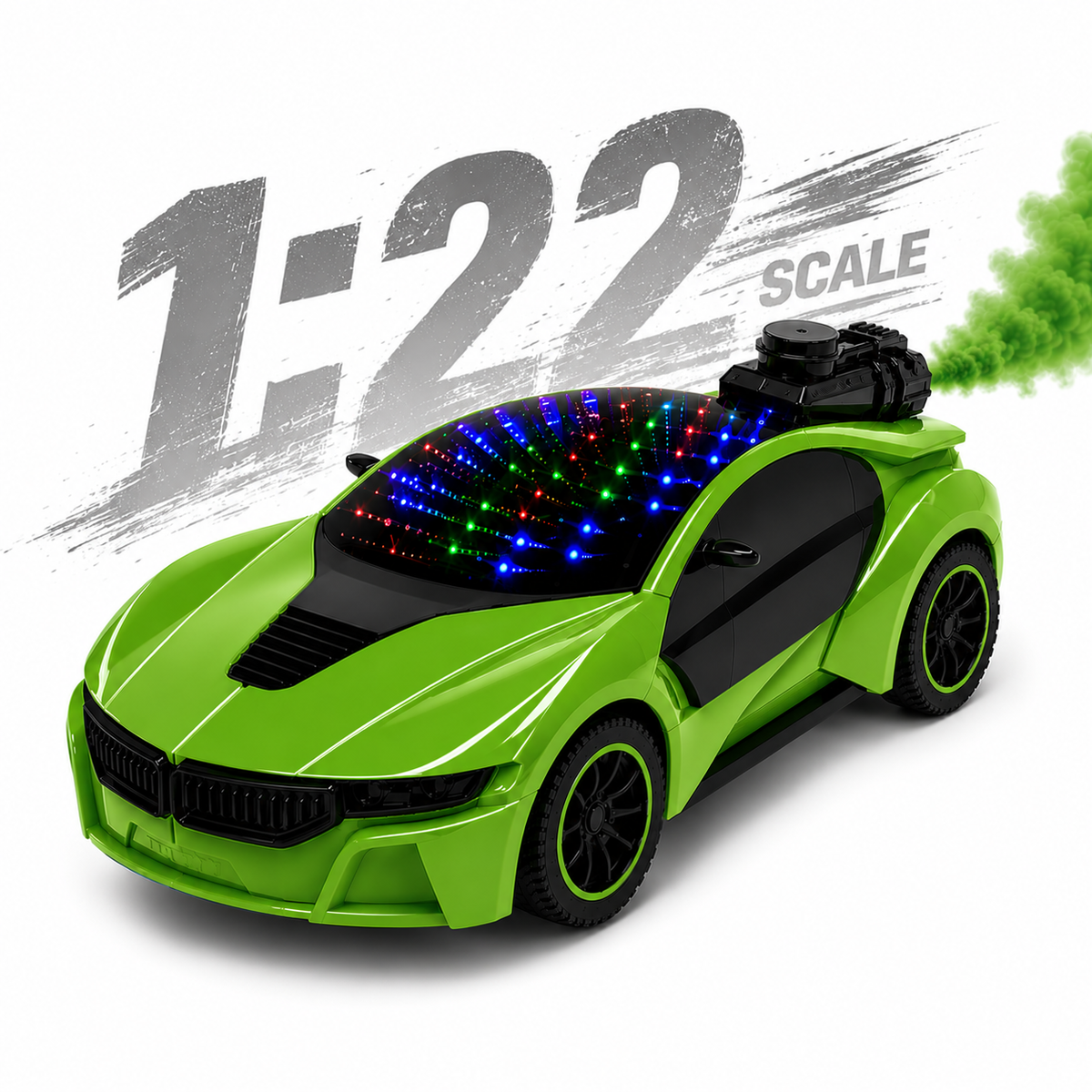 RC Racing Car Toy with 3D Lighting Feature | 3D Lights Famous Remote Control Car Toy for Kids