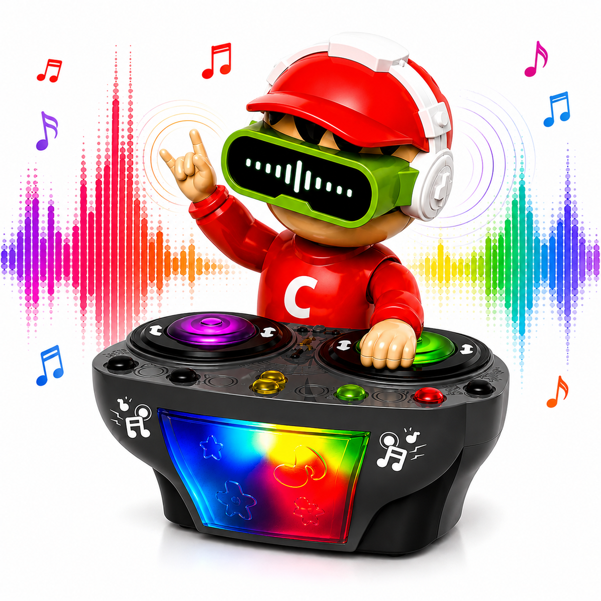DJ Dancing Musical Robot Toys for Kids | Rock Bump & Go Action with Sound Music LED Light Battery Operated Baby Toys for Toddlers | Birthday Gift for Kids Children Boys & Girls