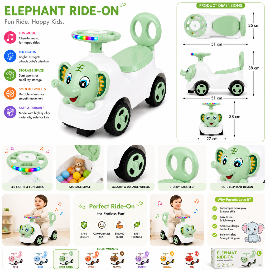 Ride-On Vehicle Baby/Kids Ride on Toys - Push Car for Children Suitable for Boys & Girls 1-3 Years