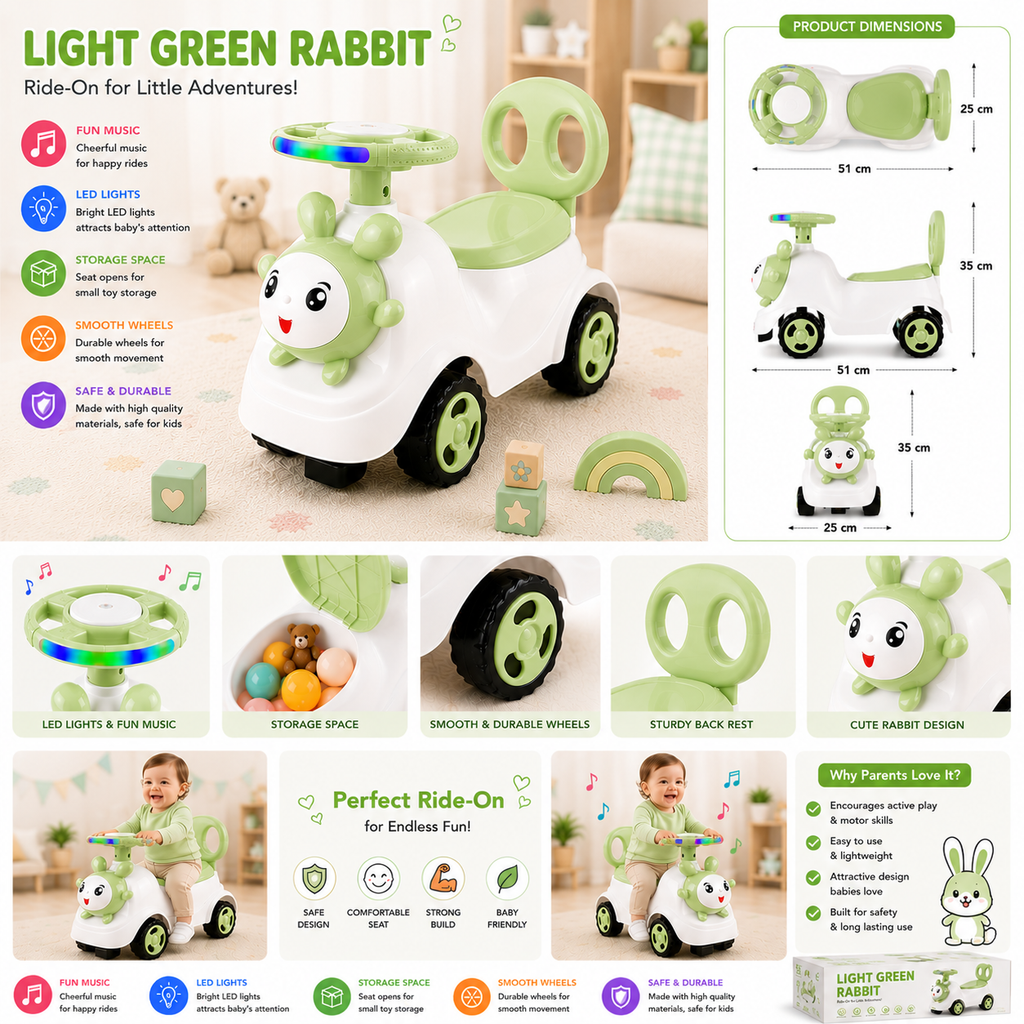 Ride-On Vehicle Baby/Kids Ride on Toys - Push Car for Children Suitable for Boys & Girls 1-3 Years